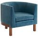 Palm Desert Blue Leather Upholstered Sonata Accent Chair