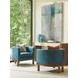 Palm Desert Blue Leather Upholstered Sonata Accent Chair