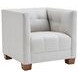 Emilia Kitano Beige Leather Upholstered Lounge Chair