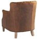 Los Altos Princeton Brown Leather Upholstered Accent Chair with Nailhead Trim