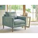 Sunset Key Marcella Green Leather Upholstered Accent Chair
