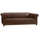 Springfield Carlyle Brown Leather 102" Sofa with Nailhead Trim