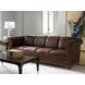 Springfield Carlyle Brown Leather 102" Sofa with Nailhead Trim