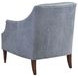Rendezvous Blue Leather Upholstered Kerney Accent Chair