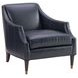 Kerney Carlyle Blue Leather Upholstered Lounge Chair