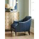 Kerney Carlyle Blue Leather Upholstered Lounge Chair