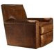 Stirling Park Brown Leather Upholstered Swivel Chair with Nailhead Trim