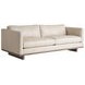 Sunset Key Brixton Ivory Leather 90" Sofa