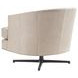 Graves Beige and Charcoal Leather Upholstered Swivel Chair