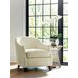 Escala Ariana Ivory Leather Upholstered Lounge Chair