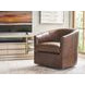 Sunset Key Candice Brown Leather Upholstered Swivel Chair