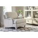 Ocean Breeze White Leather Upholstered Gilmore Accent Chair