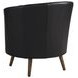 Zanzibar Black Leather Upholstered Torrington Swivel Accent Chair