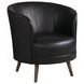 Zanzibar Black Leather Upholstered Torrington Swivel Accent Chair