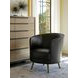 Zanzibar Black Leather Upholstered Torrington Swivel Accent Chair
