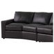 Ashbury Chocolate Leather Modular Curved Sectional