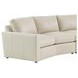 Ashbury Silverado Ivory Leather 2 Piece Modular Curved Sectional