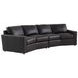 Ashbury Chocolate Leather Modular Curved Sectional