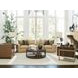 Freemont Silverado Dark Mocha Upholstered Swivel Chair with Nailhead Trim