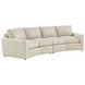 Ashbury Silverado Ivory Leather 2 Piece Modular Curved Sectional