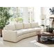 Ashbury Silverado Ivory Leather 2 Piece Modular Curved Sectional