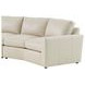 Ashbury Silverado Ivory Leather 2 Piece Modular Curved Sectional