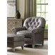 Bayville Oyster Bay Millstone Leather Upholstered Lounge Chair with Nailhead Trim