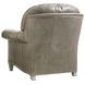 Bayville Oyster Bay Millstone Leather Upholstered Lounge Chair with Nailhead Trim