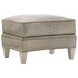 Bayville Oyster Bay Millstone Leather Upholstered Rectangular Ottoman with Nailhead Trim