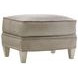 Bayville Oyster Bay Millstone Leather Upholstered Rectangular Ottoman with Nailhead Trim