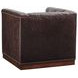 Freemont Silverado Brown Leather Upholstered Swivel Chair with Nailhead Trim