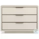 Triple Wrap Almond Milk 3 Drawer Nightstand
