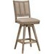 Logans Point Beige High Back Swivel Upholstered Barstool