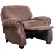 Longhorn Dark Sanded Bomber Leather Push Thru The Arms Recliner with Nailhead Trim