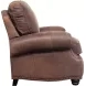 Longhorn Dark Sanded Bomber Leather Push Thru The Arms Recliner with Nailhead Trim