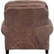 Longhorn Dark Sanded Bomber Leather Push Thru The Arms Recliner with Nailhead Trim