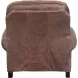 Longhorn Dark Sanded Bomber Leather Push Thru The Arms Recliner with Nailhead Trim