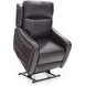 Longview Rainer Walnut Leather Power Lift Recliner with Nailhead Trim and USB Charging