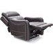 Longview Rainer Walnut Leather Power Lift Recliner with Nailhead Trim and USB Charging