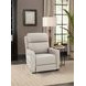 Longview Rainer Dove Leather Power Lift Recliner with Nailhead Trim and USB Charging