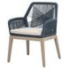 Loom White Performance Fabric Upholstered Outdoor Arm Chair Set of 2