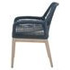 Loom White Performance Fabric Upholstered Outdoor Arm Chair Set of 2
