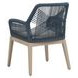 Loom White Performance Fabric Upholstered Outdoor Arm Chair Set of 2