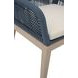 Loom White Performance Fabric Upholstered Outdoor Arm Chair Set of 2