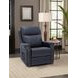 Louisville Rainer Ocean Leather Zero Gravity Lay Flat Power Lift Recliner with USB Charging and Nailhead Trim