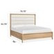 Somerset Butternut and White Performance Fabric King Upholstered Panel Bed