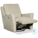 Aubry White Leather Swivel Glider Electric Recliner