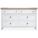Windmill Harbour White Whisp and Sand 6 Drawer Dresser