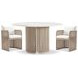 Trellis Brown and Beige Outdoor Dining Room Set