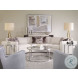 Aria Tempered Glass And Polished Aluminum Chairside Table